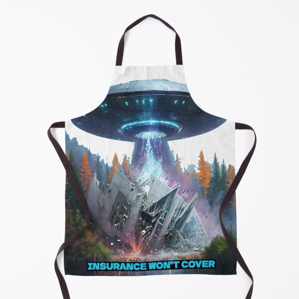 Item preview, Insurance Wont Cover - Funny UFO Alien Sci Fi Art designed and sold by Modern Nest Art.