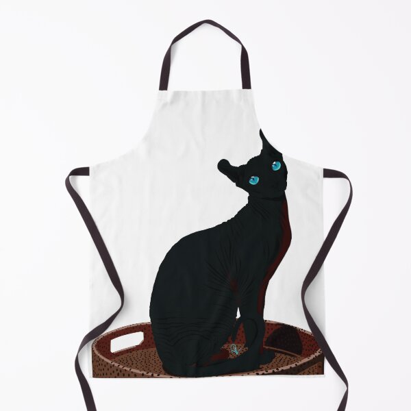 Item preview, Gothic Black Sphynx Cat Blue Eyes Occult Art designed and sold by Rhapsodic1290.