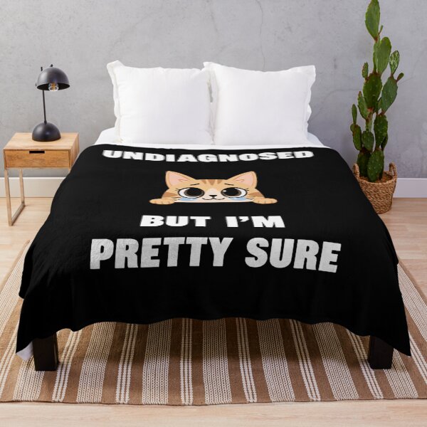Item preview, Undiagnosed But I'm Pretty Sure Cat Lover Humor Feline Owner designed and sold by RetroMini2026.