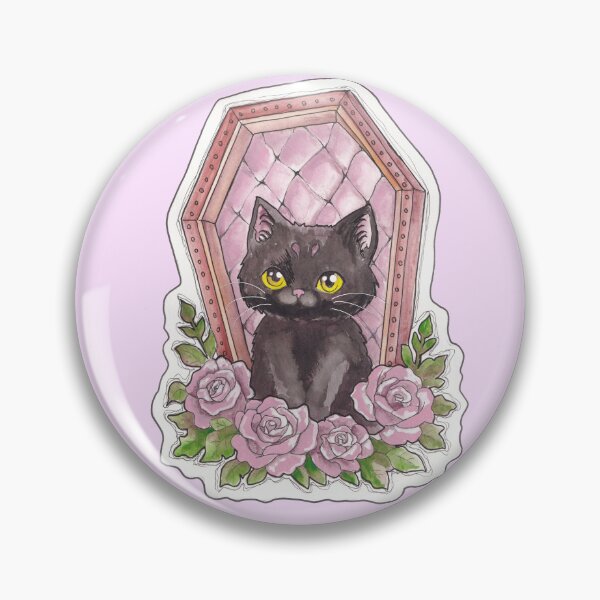 Item preview, Coffin Kitty — Cute Hand Drawn Gothic Cat Art designed and sold by Darkfully-Done.