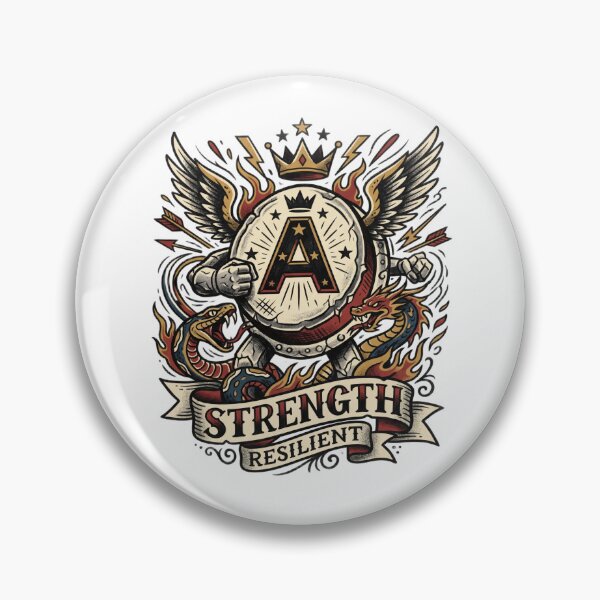 Item preview, Strength Resilient Vintage Style Shield Emblem Book designed and sold by moneybunny5.