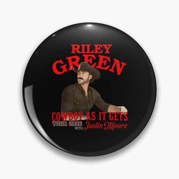 Item preview, Riley Vintage Green Cowboy As It Gets Country Music Tour Fan designed and sold by b3ida-zl.