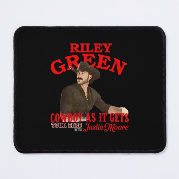 Item preview, Riley Vintage Green Cowboy As It Gets Country Music Tour Fan designed and sold by b3ida-zl.
