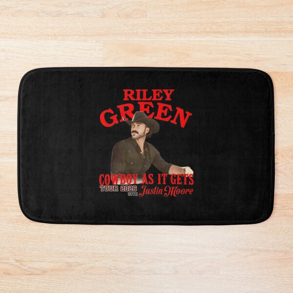 Item preview, Riley Vintage Green Cowboy As It Gets Country Music Tour Fan designed and sold by b3ida-zl.