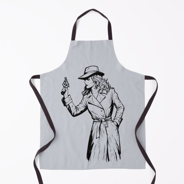 Item preview, Vintage Woman Crime‑Fighter in Classic Noir Style designed and sold by Analog Aura .