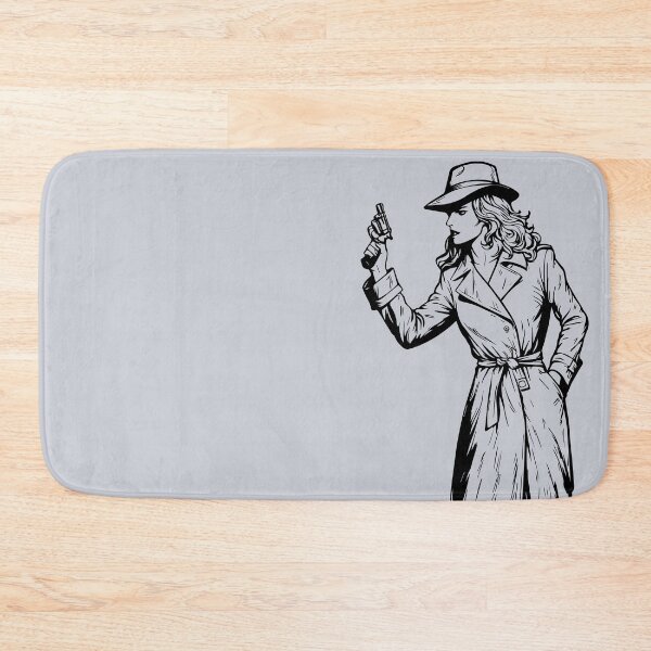 Item preview, Vintage Woman Crime‑Fighter in Classic Noir Style designed and sold by Analog Aura .