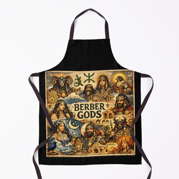 Item preview, Berber Gods Collage | Ancient Amazigh Mythology Pantheon Art Featuring Gurzil, Tanit & Ifri designed and sold by RockyLambda.