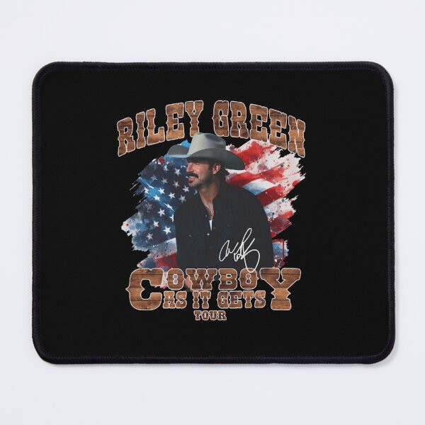 Item preview, Riley Vintage Green Cowboy Country Tour American Flag Country Music designed and sold by b3ida-zl.