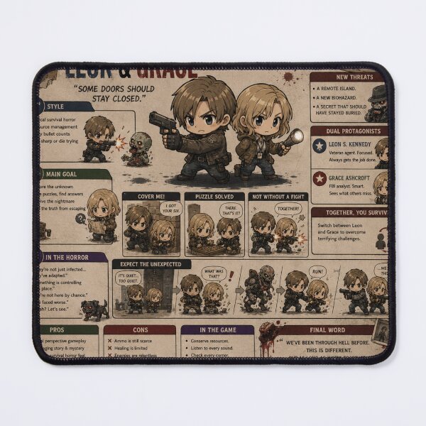 Item preview, resident evil 9 leon and grace designed and sold by CharmingFlowers.