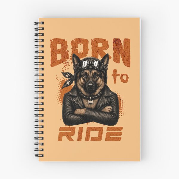 Item preview, German Shepherd Biker Design – Born To Ride Funny Motorcycle German Shepherd Gift designed and sold by PixelsPaws.