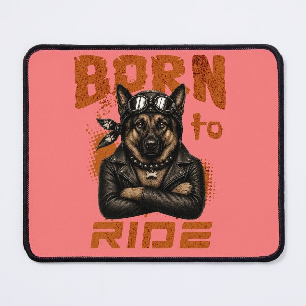 Item preview, German Shepherd Biker Design – Born To Ride Funny Motorcycle German Shepherd Gift designed and sold by PixelsPaws.