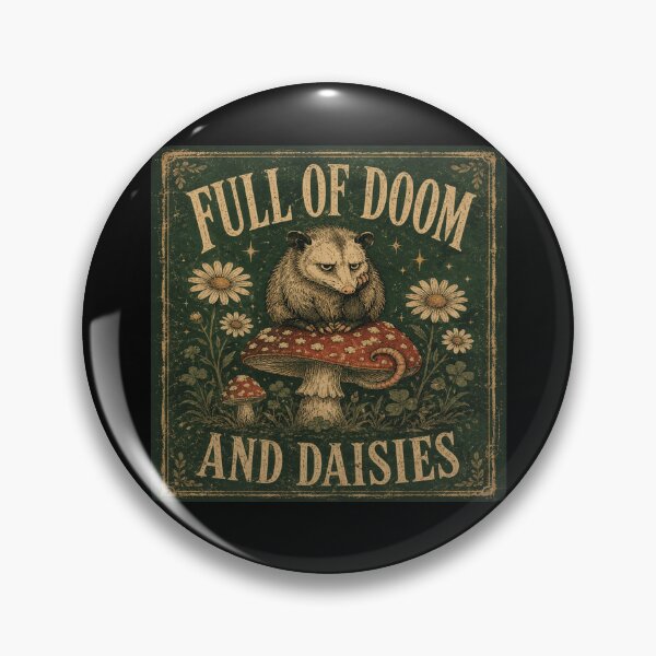 Item preview, Full of Doom and Daisies Grumpy Possum Goblincore designed and sold by POD DYNASTY.