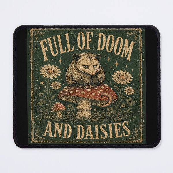 Item preview, Full of Doom and Daisies Grumpy Possum Goblincore designed and sold by POD DYNASTY.