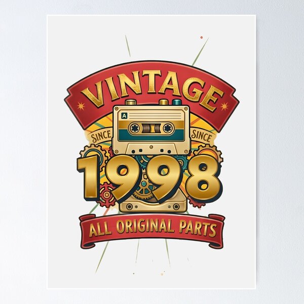 Item preview, Vintage 1998 All Original Parts Retro Cassette Design designed and sold by L&L.