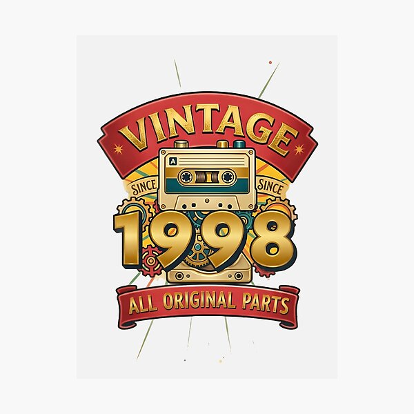 Item preview, Vintage 1998 All Original Parts Retro Cassette Design designed and sold by L&L.
