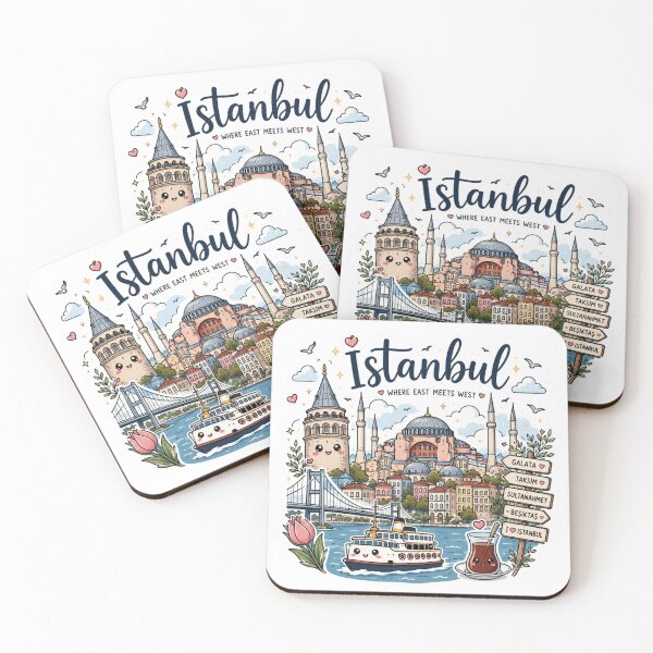 Item preview, Cute Istanbul Travel Sticker | Kawaii Turkish Cityscape Illustration designed and sold by GozdeSoftChaos.