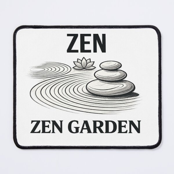 Item preview, Minimalist Zen garden illustration with stones and lotus blossom designed and sold by Ahmedsyde.