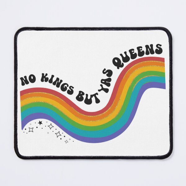Item preview, No Kings but YAS QUEENS: Rainbow LGBTQ Pride Ally Anti Trump Groovy Protest designed and sold by toongstudio.
