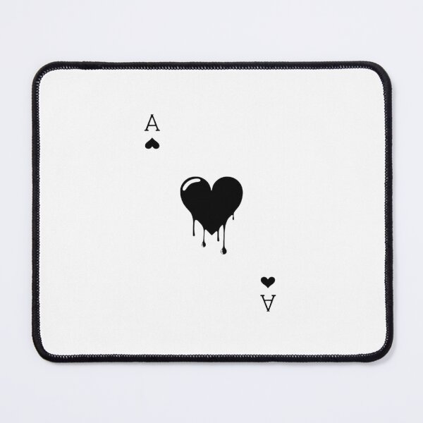 Item preview, Ace of Hearts Black Dripping - Minimalist Playing Card Art designed and sold by gokhanuzen.