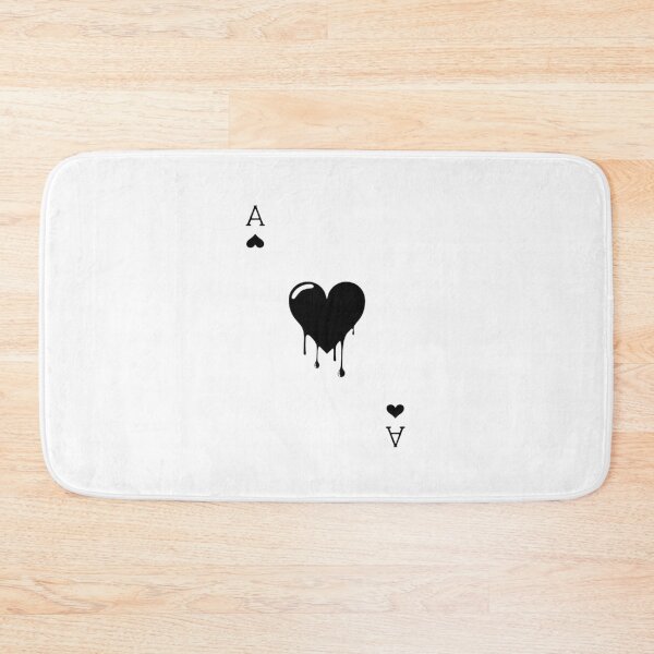 Item preview, Ace of Hearts Black Dripping - Minimalist Playing Card Art designed and sold by gokhanuzen.