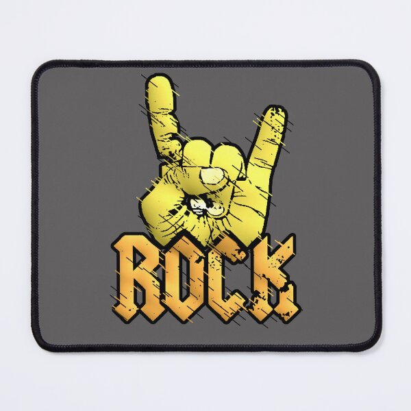 Item preview, ROCK Horns Hand Gold Metal Vintage designed and sold by AstronautMerch.