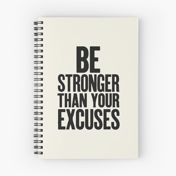 Item preview, Be Stronger Than Your Excuses Poster Bold Motivational Typography designed and sold by AtonuHaque.