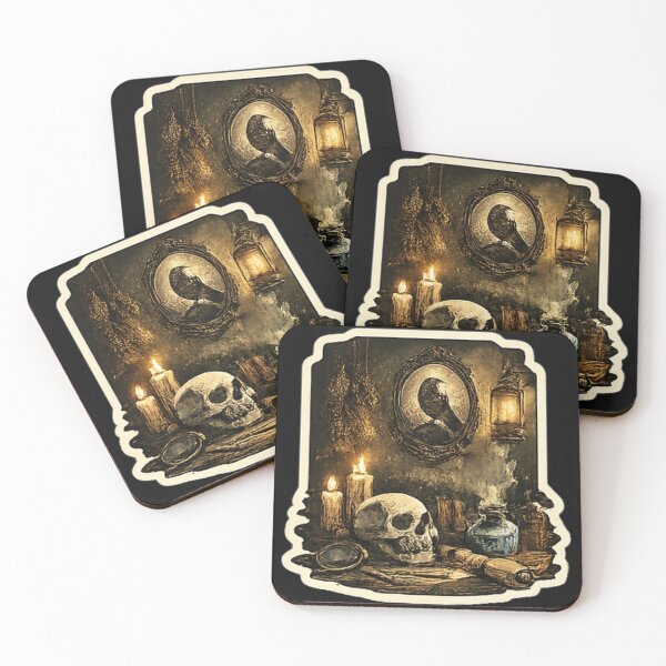 Item preview, Dark Alchemist's Study – Gothic Skull and Candle Vintage Art designed and sold by vansaidshop ⭐⭐⭐⭐⭐.