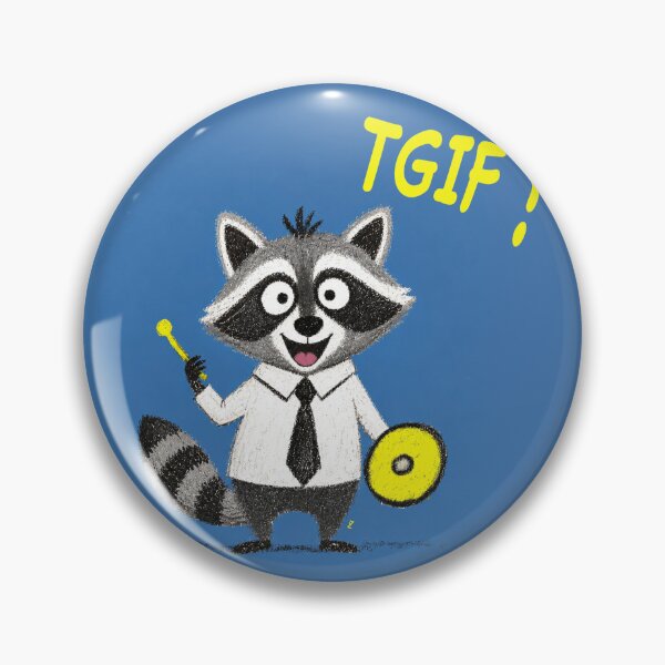 Item preview, TGIF Office Racoon | Cute Funny Raccoon Celebrating the Weekend designed and sold by 516 Studio.