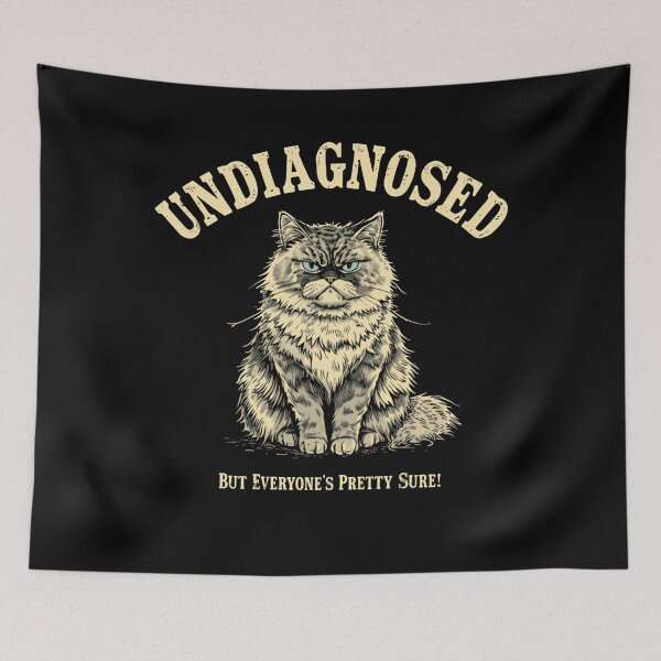 Item preview, Undiagnosed But Everyone's Pretty Sure! Grumpy Cat Personality Pet Lover designed and sold by RetroMini2026.