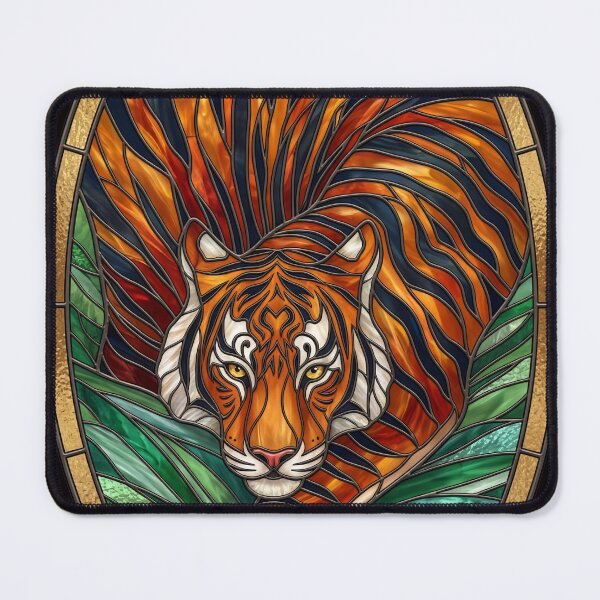 Item preview, Stained Glass Tiger designed and sold by RedemptionTees.