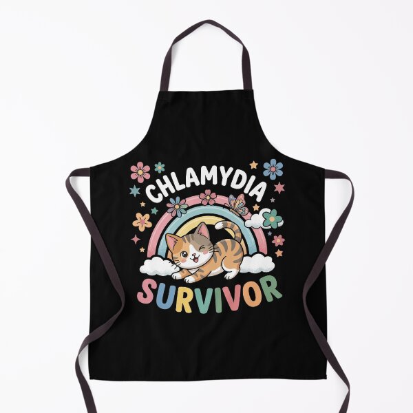 Item preview, Funny Chlamydia Survivor Cute Cat Ironic Rainbow Gag Gift designed and sold by rediscoveredapp.