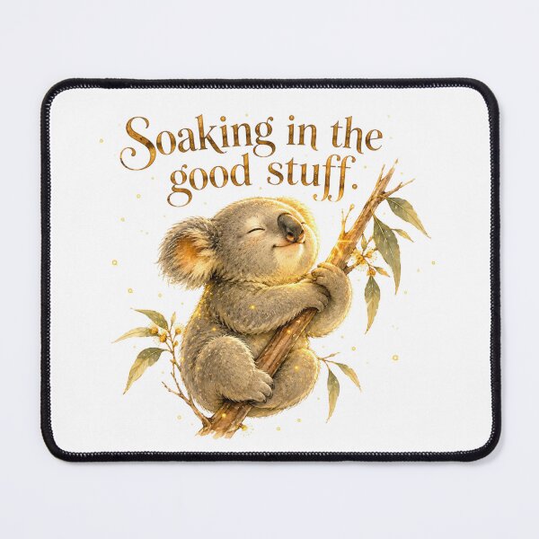 Item preview, Cute Koala Soaking In The Good Stuff Sunflower Sunset designed and sold by AQUILAKREO.