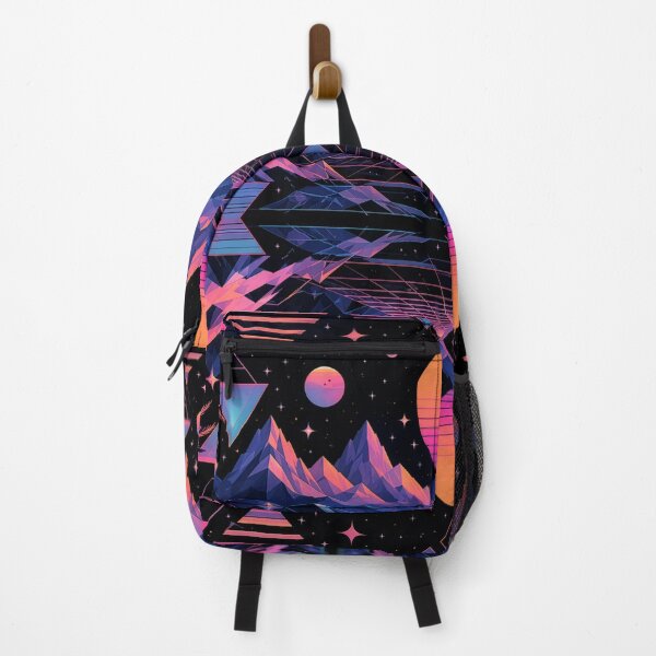 Item preview, retro abstract design sunset mountain red purple triangle designed and sold by Kate1art.