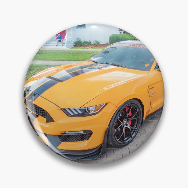 Item preview, 2020 Ford Shelby Mustang GT350 Twister Orange Muscle Car 3/4 Profile Art designed and sold by RichFrancoCars.