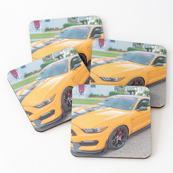 Item preview, 2020 Ford Shelby Mustang GT350 Twister Orange Muscle Car 3/4 Profile Art designed and sold by RichFrancoCars.