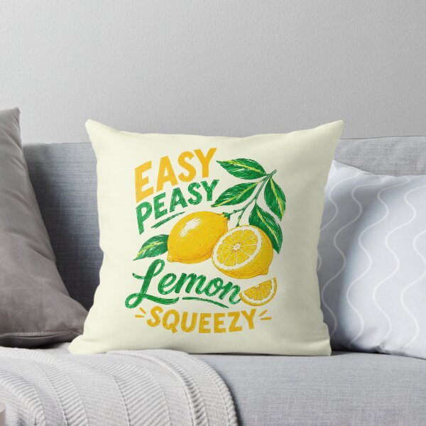 Item preview, Easy Peasy Demons Squeezy | Funny Lemon Watercolor Illustration designed and sold by Islabonita..