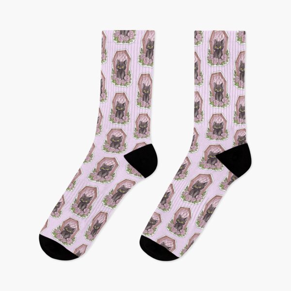 Item preview, Coffin Kitty — Cute Hand Drawn Gothic Cat Art designed and sold by Darkfully-Done.