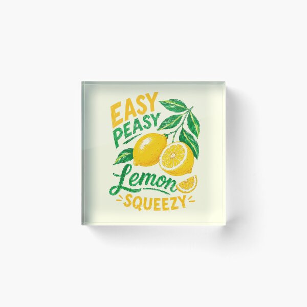 Item preview, Easy Peasy Demons Squeezy | Funny Lemon Watercolor Illustration designed and sold by Islabonita..