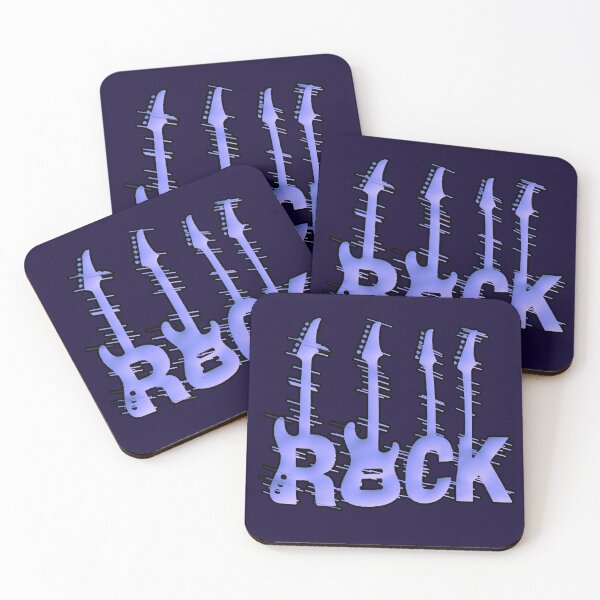 Item preview, ROCK Electric Guitar Lilac Typography designed and sold by AstronautMerch.