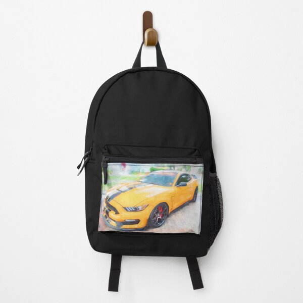 Item preview, 2020 Ford Shelby Mustang GT350 Twister Orange Muscle Car 3/4 Profile Art designed and sold by RichFrancoCars.