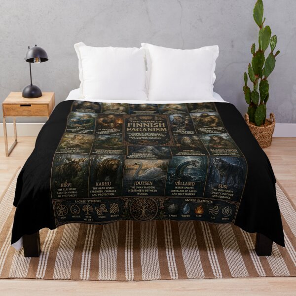 Item preview, Finnish Pagan Gods Collage | Ancient Finnish Mythology Pantheon Art Featuring Ukko, Tapio, Ahti & Louhi designed and sold by RockyLambda.
