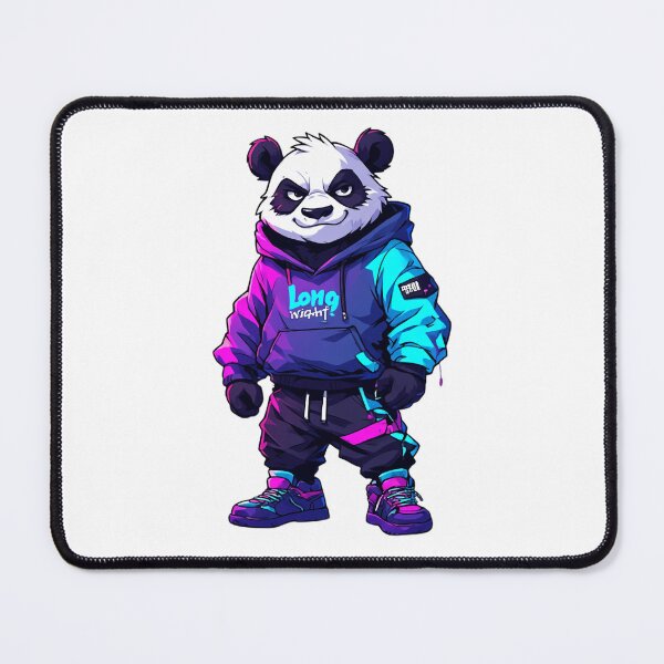 Item preview, Long Night Panda – Urban Cartoon Streetwear Hoodie Panda designed and sold by Aesthicer.