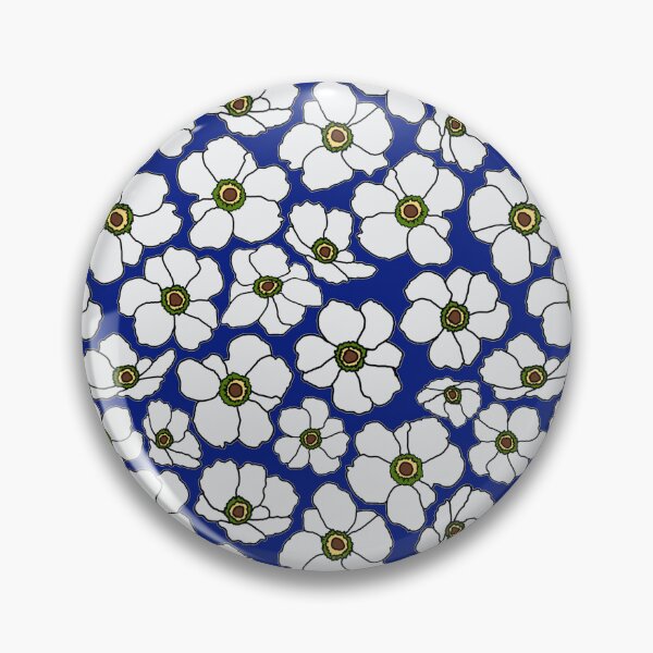 Item preview, Modern Poppy Flowers On Cobalt Blue designed and sold by Phat Dog Designs .