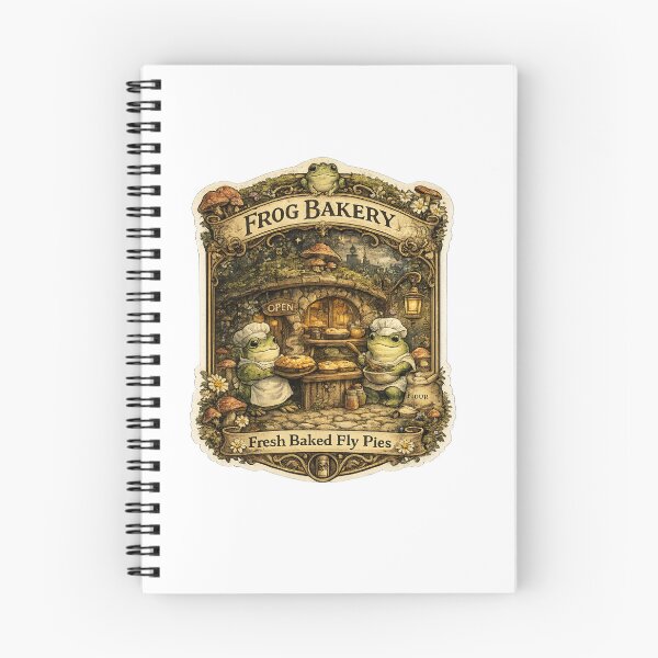 Item preview, Frog Bakery | Fresh Baked Fly Pies | Whimsical Cottagecore Frog Bakery Illustration designed and sold by MrDev.