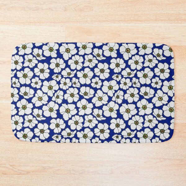 Item preview, Modern Poppy Flowers On Cobalt Blue designed and sold by Phat Dog Designs .