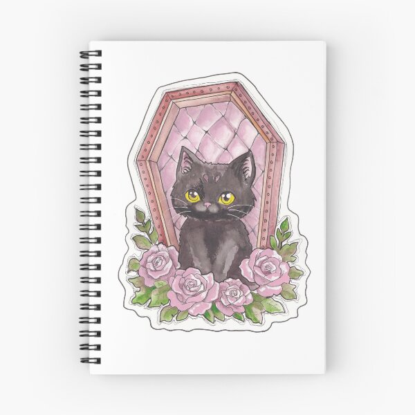Item preview, Coffin Kitty — Cute Hand Drawn Gothic Cat Art designed and sold by Darkfully-Done.