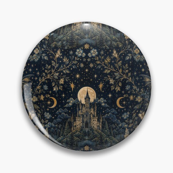 Item preview, night castle cozy fantasy owl moon  designed and sold by Kate1art.