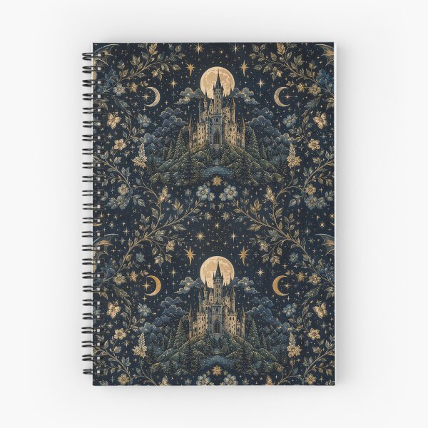 Aperçu de l'œuvre château de nuit, féerie douillette, lune de hibou créée et vendue par Kate1art.