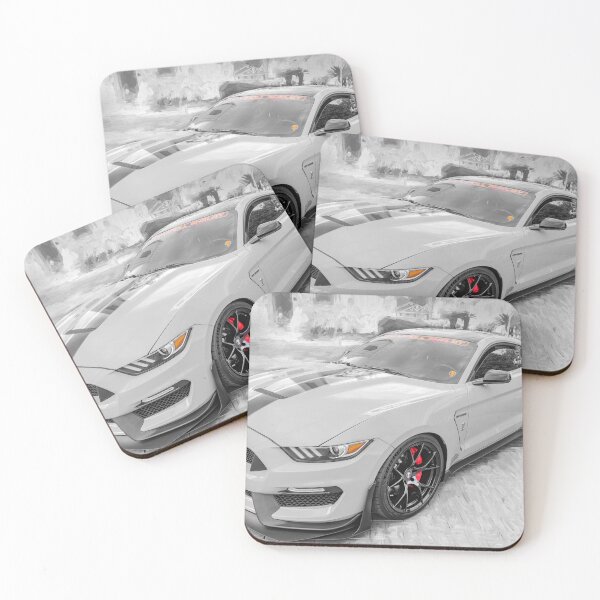 Item preview,  2020 Ford Shelby Mustang GT350 Twister Orange Muscle Car 3/4 Profile Art designed and sold by RichFrancoCars.