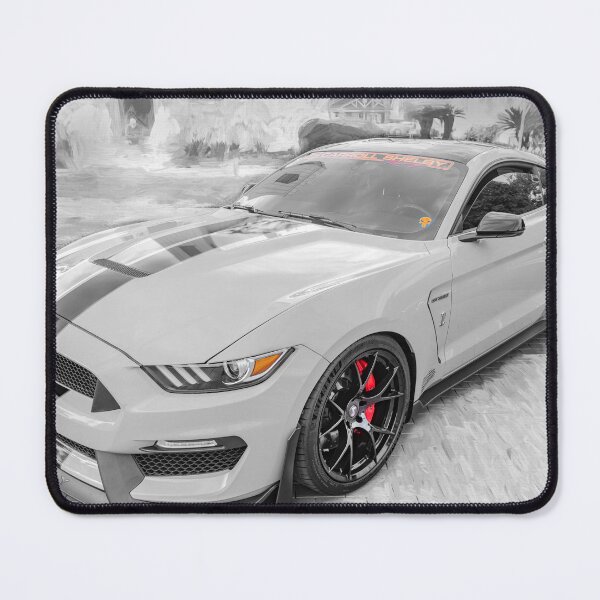 Item preview, 2020 Ford Shelby Mustang GT350 Twister Orange Muscle Car 3/4 Profile Art designed and sold by RichFrancoCars.